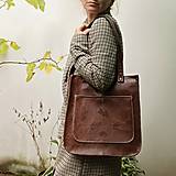 Kabelky - Kabelka WALKING bag graving BROWN - 17845312_