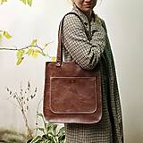 Kabelky - Kabelka WALKING bag graving BROWN - 17845314_