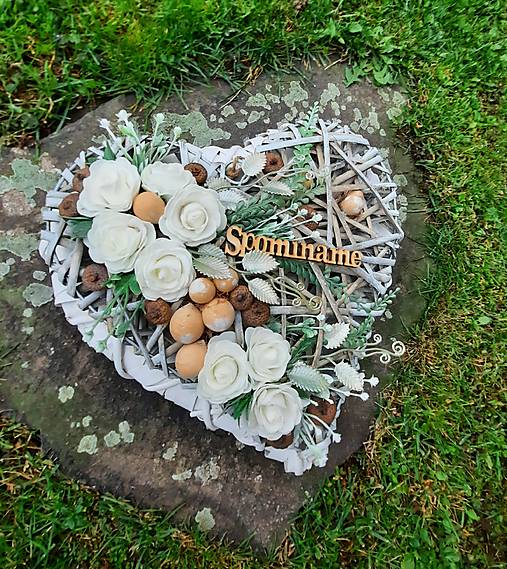 Dekorácie - Spomienkové srdiečko - 17848068_