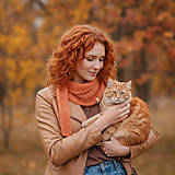 Šatky - Šatka alpaka hodváb | Vôňa jesene - 17847188_