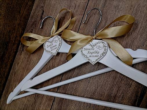 Nábytok - Svadobné vešiaky na mieru !!!akcia!!! cena je za pár, teda 2ks - 17846364_