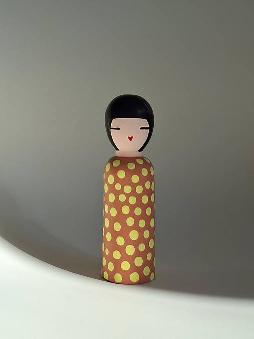Dekorácie - Mini Geisha - yellow dotty - 17847126_