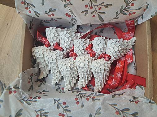 Anjelské krídla ozdôbky na stromček