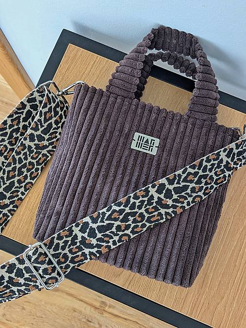 Menčestrová kabelka  L I N A - hnedá