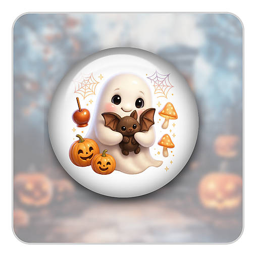 Brošne - Odznak - Duch Halloween 09 - 17847424_