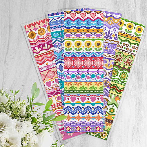 Papiernictvo - Aj obsah tvojej hlavy je dôležitý - záložka (horizontálne ornamenty) - 17848856_