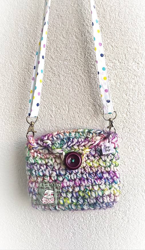 Na mobil - Háčkovaná taštička s mickou nielen na mobil - 17851325_