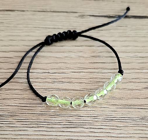 Náramky - Šnúrkové korálkové II (čierna/žltá neon) - 17849294_