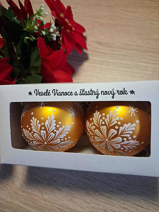 Dekorácie - Vianočné gule v darčekovom balení - 17850550_