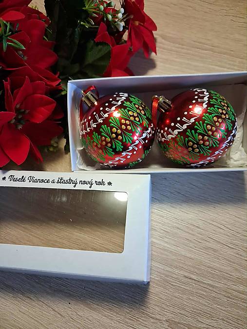 Dekorácie - Vianočné gule v darčekovom balení - 17850635_