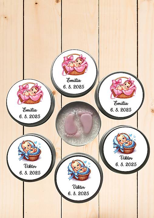Sviečky - Voňavé darčeky SVIEČKY pre hostí na krstinách Babyshower - 17850556_