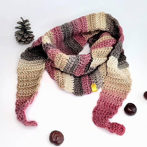 Šály a nákrčníky - Jemný šatkošál "Vôňa (jesene") - 17852636_