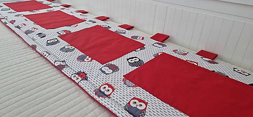 Úžitkový textil - Zástena za posteľ ... Sovy - 17852920_