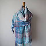 Šály a nákrčníky - Ručne tkaný šál bavlna ľan 15524 - 17854242_