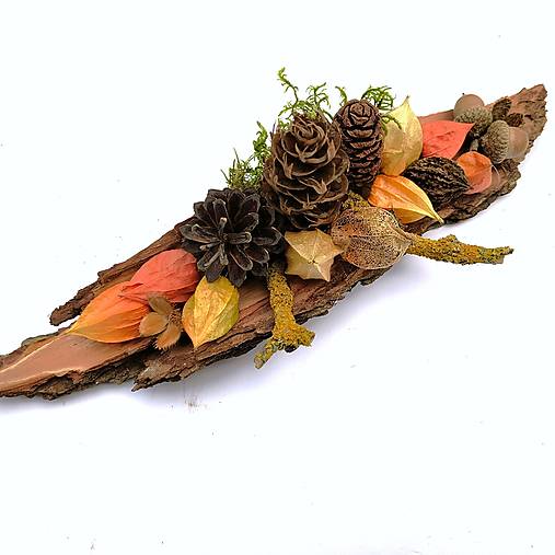 Dekorácie - Dlhé prírodné jesenné ikebany - 17853261_