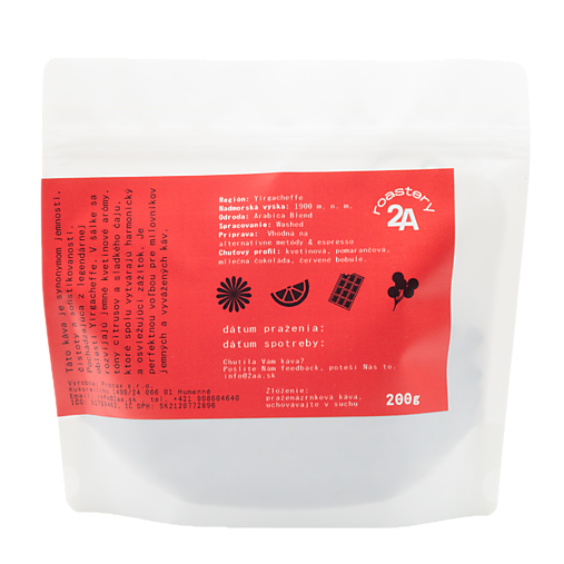 Káva 2A roastery Ethiopia Yirgacheffe (200 g)