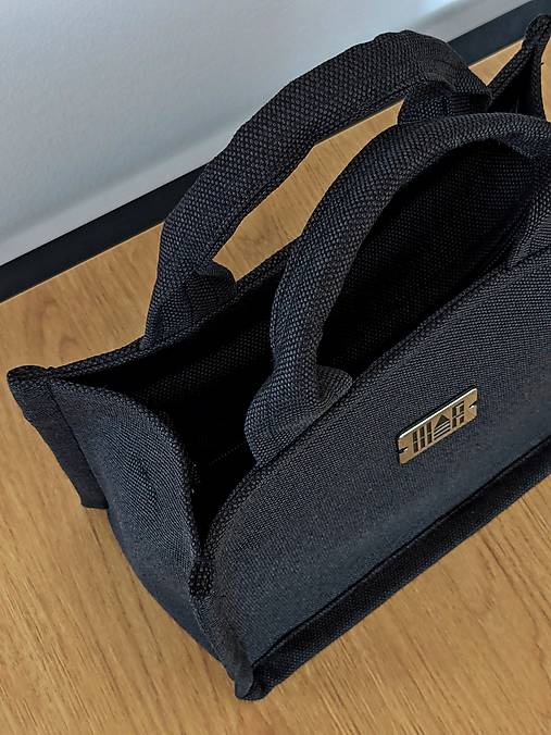 Kabelka  F L O R A  - čierny denim