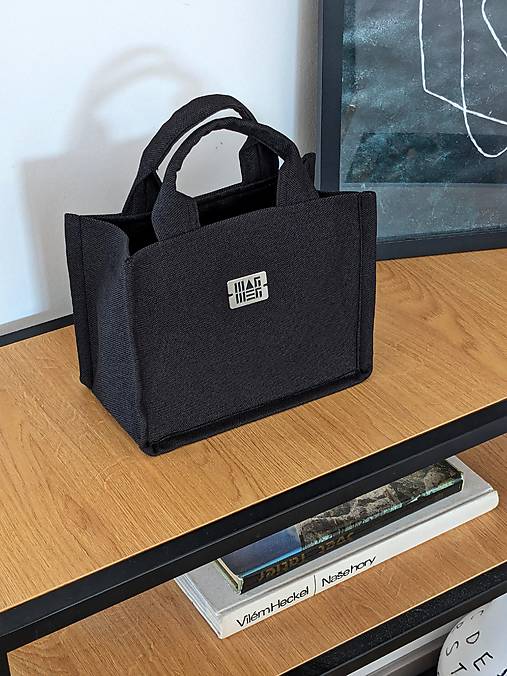 Kabelka  F L O R A  - čierny denim