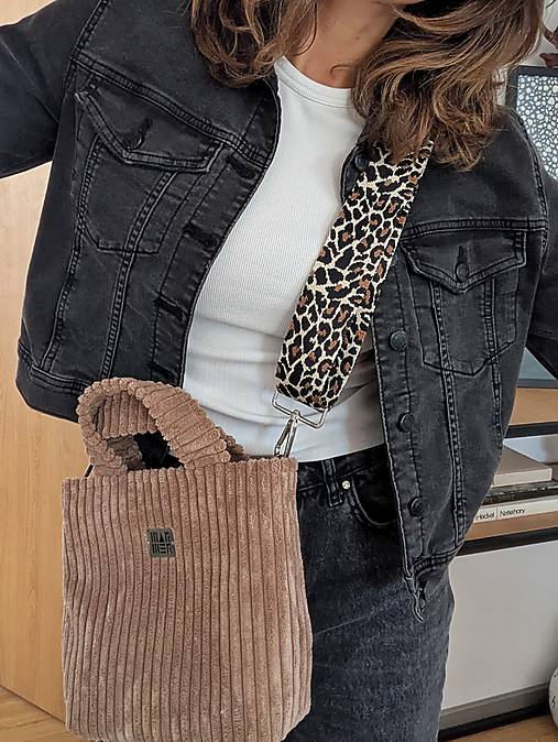 Menčestrová kabelka  L I N A - hnedá