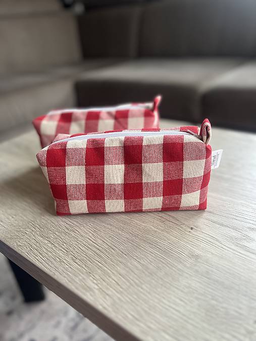 Kozmetická taštička - karo