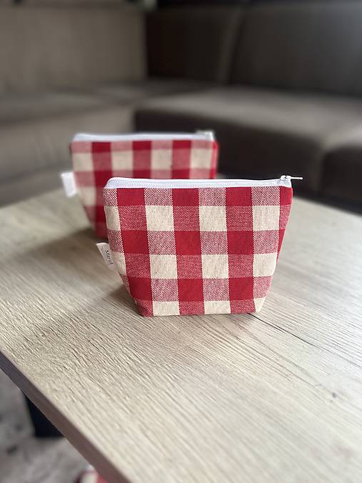 Kozmetická taštička - karo