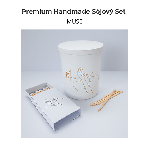 Štýlová sójová sviečka – Premium Set Gold Element