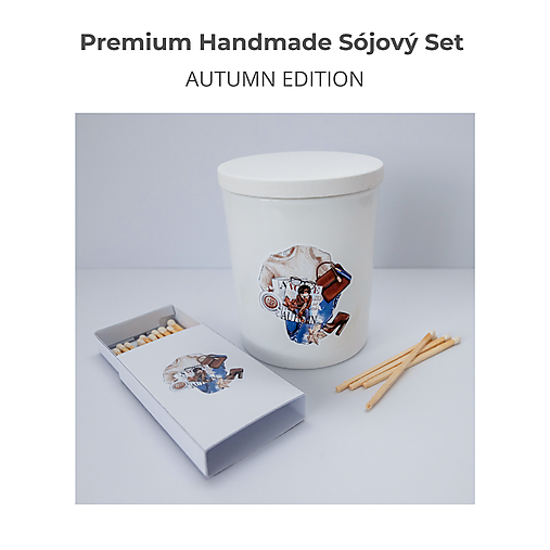 Štýlová sójová jesenná sviečka – Premium set fashion