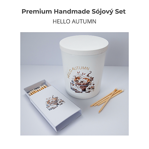 Štýlová sójová jesenná sviečka – Premium set Hello Autumn