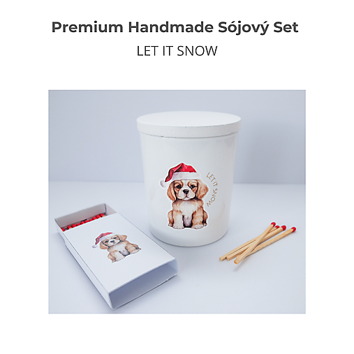 Štýlová sójová zimná sviečka – Premium set Dog
