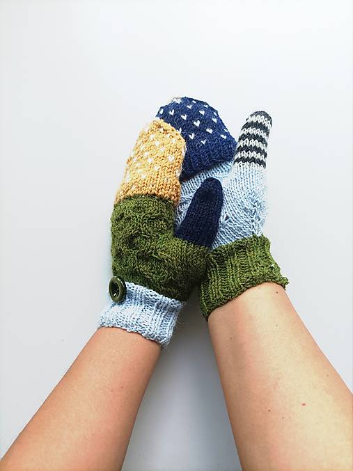 Rukavice - Rukavice otváracie so pestrofarebne - 17855861_