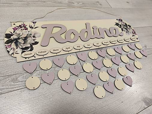 Dekorácie - Rodinný kalendár - 17856374_