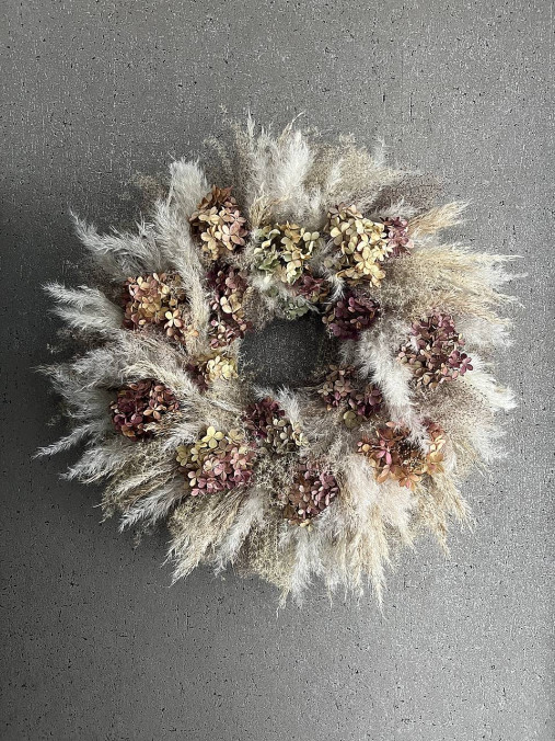 Dekorácie - Veniec zo sušených kvetov (Natural) - 17856955_