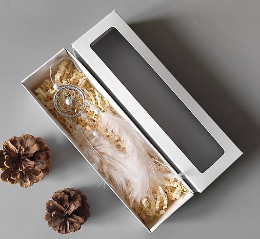 Dekorácie - Mini lapač snov v krabičke - 17857310_