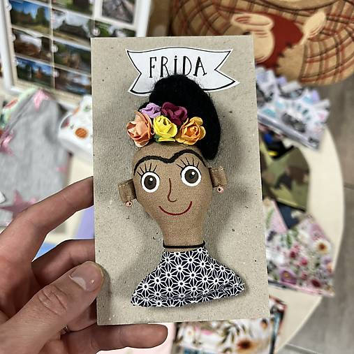 Textilná brošňa Frida
