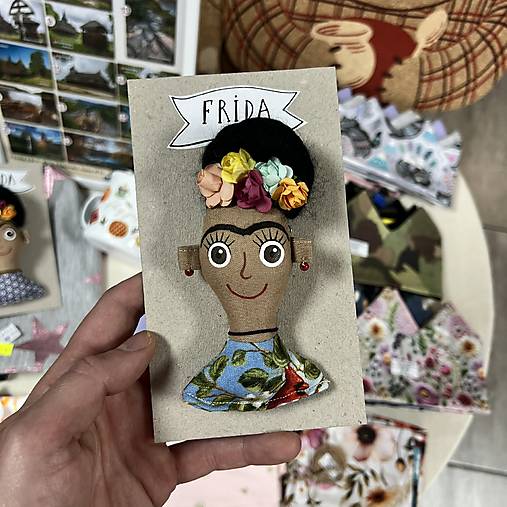 Textilná brošňa Frida