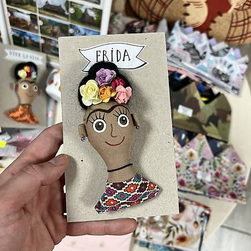 Textilná brošňa Frida