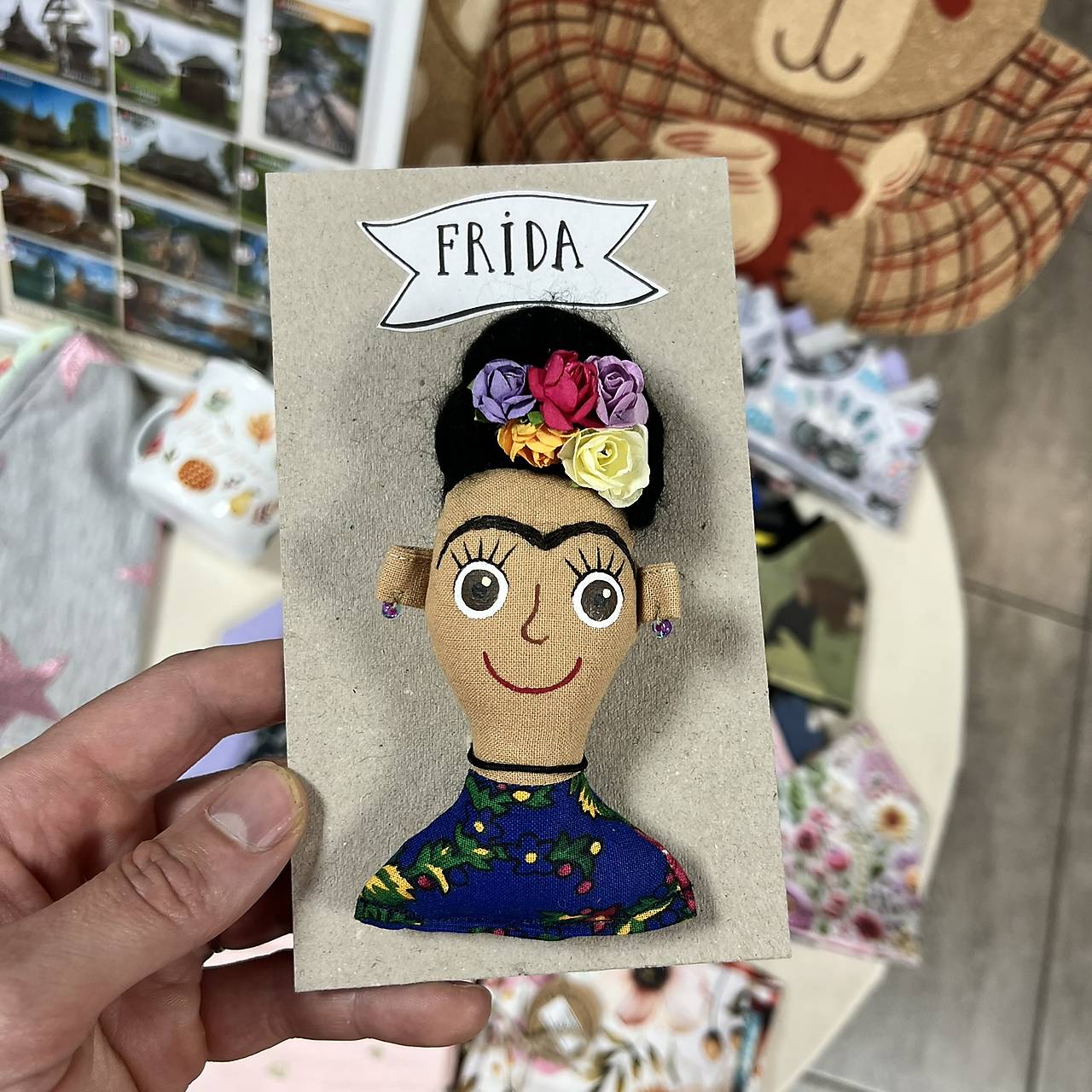 Textilná brošňa Frida