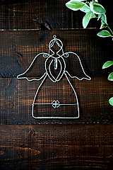 Dekorácie - anjel s kryštálom - 17856799_