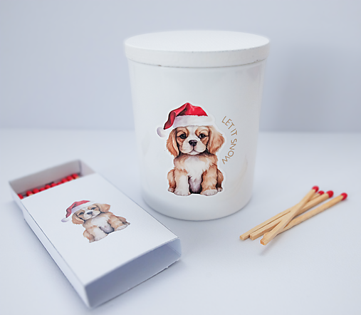 Štýlová sójová zimná sviečka – Premium set Dog