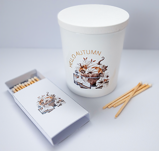 Štýlová sójová jesenná sviečka – Premium set Hello Autumn