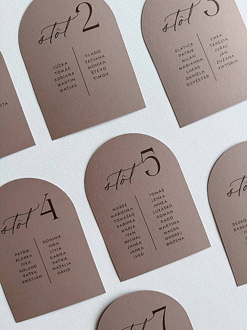 Papiernictvo - Zasadací poriadok A6 polkruh mandlový - 17859377_