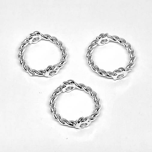 Rám na korálky-1ks (11/8mm-č.2-strieborná)