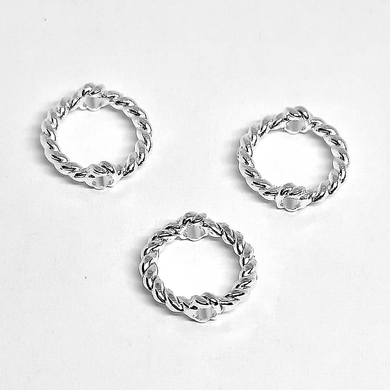 Rám na korálky-1ks (9/6mm-č.2-strieborná)