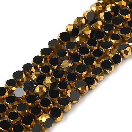 Korálky - (7339) Brúsené korálky, 4x3 mm - 1 vlasec - 17859203_