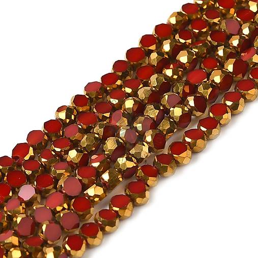 Korálky - (7340) Brúsené korálky, 4x3 mm - 1 vlasec - 17859207_