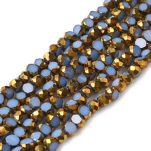 Korálky - (7341) Brúsené korálky, 4x3 mm - 1 vlasec - 17859211_