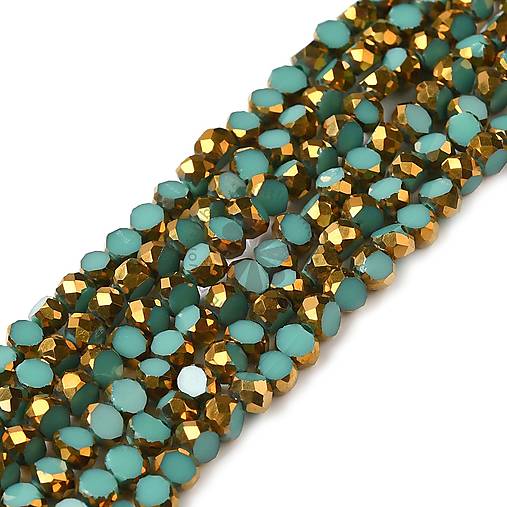 Korálky - (7342) Brúsené korálky, 4x3 mm - 1 vlasec - 17859215_