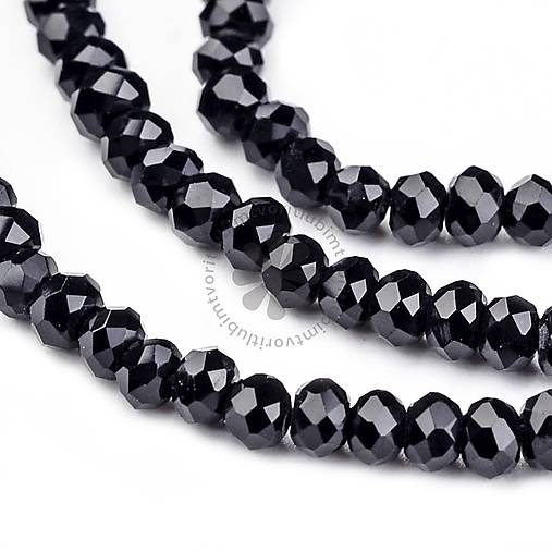 Korálky - (7343) Brúsené korálky, 3x2 mm - 1 vlasec - 17859221_