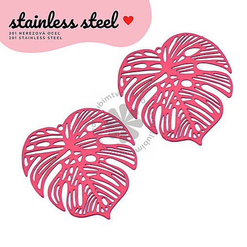 Komponenty - (7427) Palmový tropický list, 32x32 mm - 1 ks - 17859505_