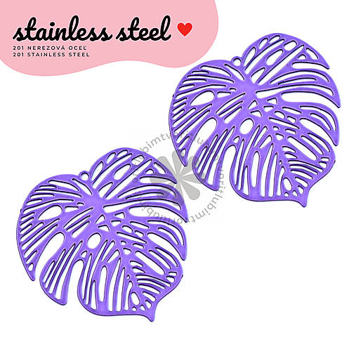 Komponenty - (7442) Palmový tropický list, 32x32 mm - 1 ks - 17859582_